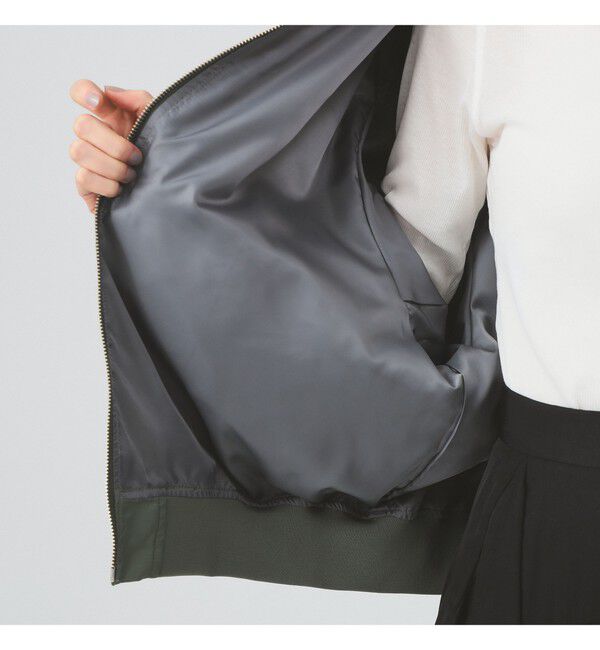 Ray BEAMS 「ギャザー アーム MA-1」|ブルゾン・スタジャン|