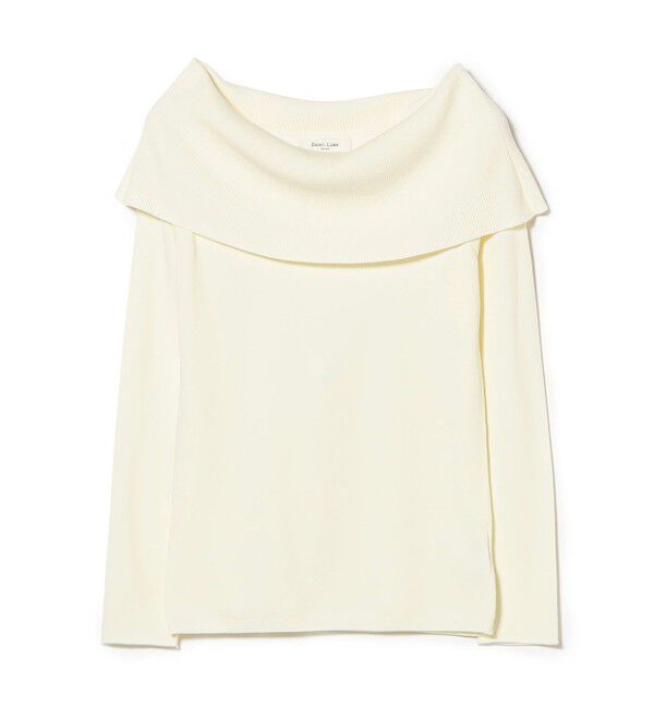 Demi-Luxe BEAMS 「レーヨン ポリエステル オフショルダー プルオーバー ニット」|ニット・セーター|