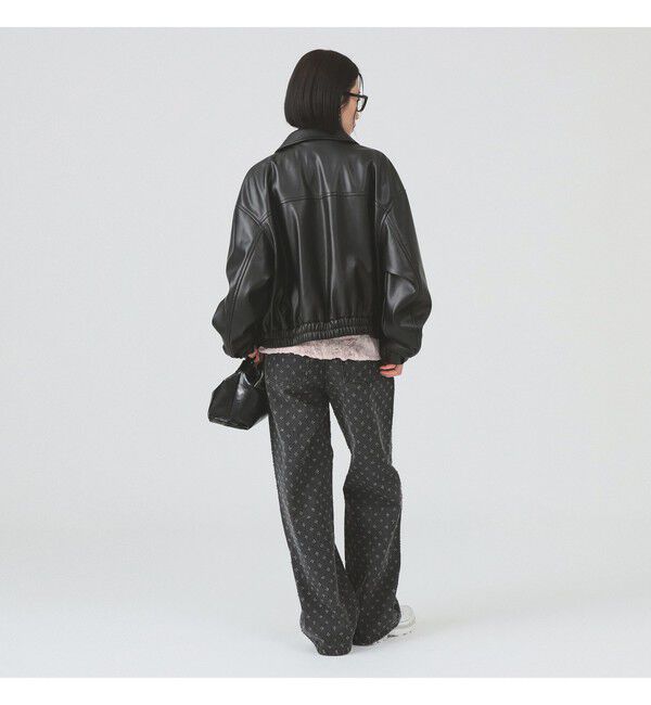 Ray BEAMS 「フェイクレザー ジップ ブルゾン」|ブルゾン・スタジャン|