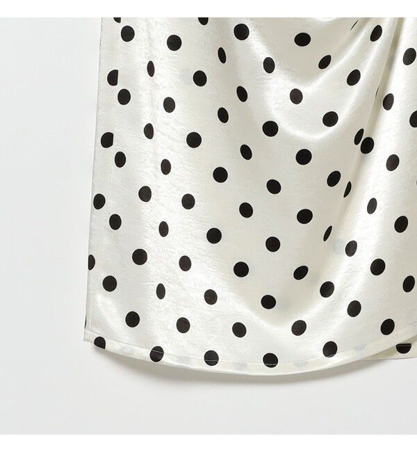 Ray BEAMS 「ドット サテン フリル スカート」|スカート|