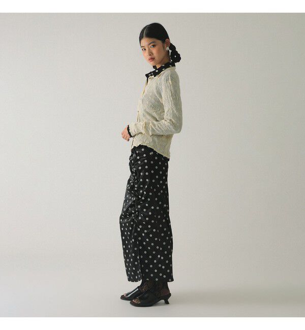 Ray BEAMS 「ドット サテン フリル スカート」|スカート|