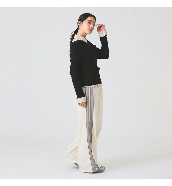 Ray BEAMS 「Wライン トラック パンツ」|チノ|