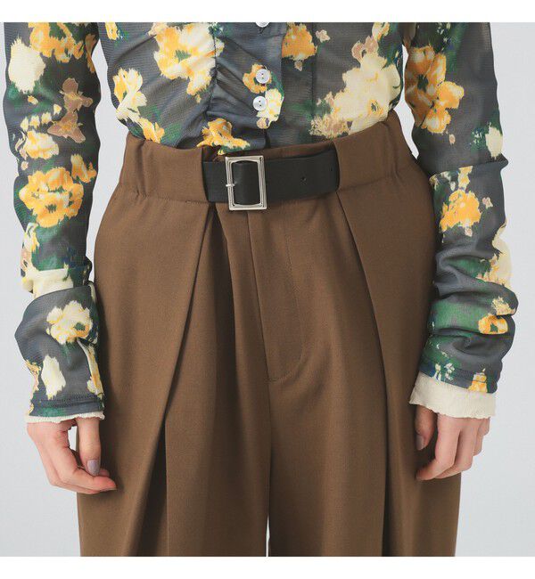 Ray BEAMS 「ベルテッド ワイド パンツ」|チノ|