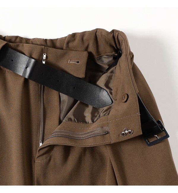 Ray BEAMS 「ベルテッド ワイド パンツ」|チノ|