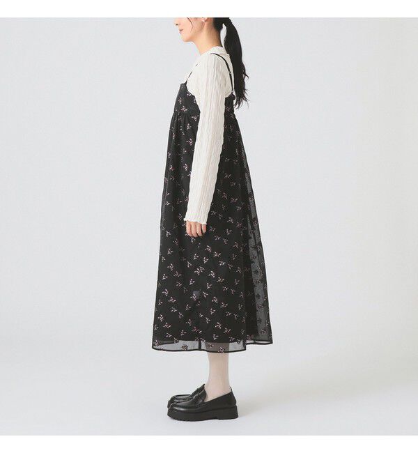 Ray BEAMS 「シアー フラワー ジャカード キャミワンピース」|ワンピース|