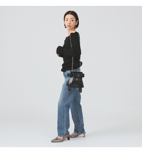 Ray BEAMS 「リブ オフショルダー ニット」|ニット・セーター|