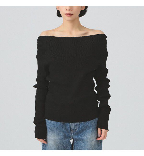 Ray BEAMS 「リブ オフショルダー ニット」|ニット・セーター|