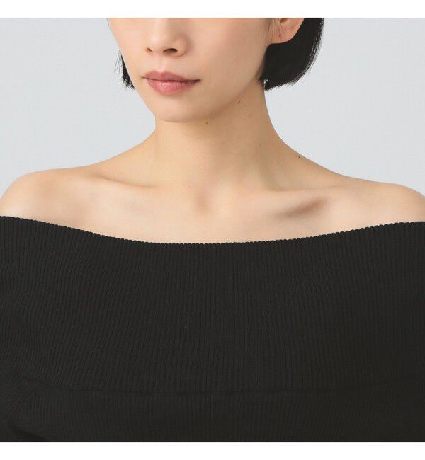 Ray BEAMS 「リブ オフショルダー ニット」|ニット・セーター|