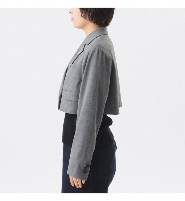 Ray BEAMS 「2ボタン W クロップド ジャケット」|テーラードジャケット|