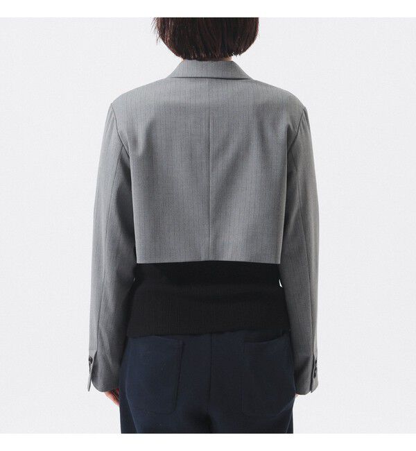 Ray BEAMS 「2ボタン W クロップド ジャケット」|テーラードジャケット|