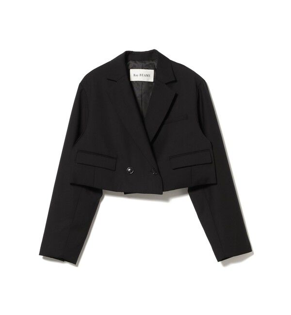 Ray BEAMS 「2ボタン W クロップド ジャケット」|テーラードジャケット|