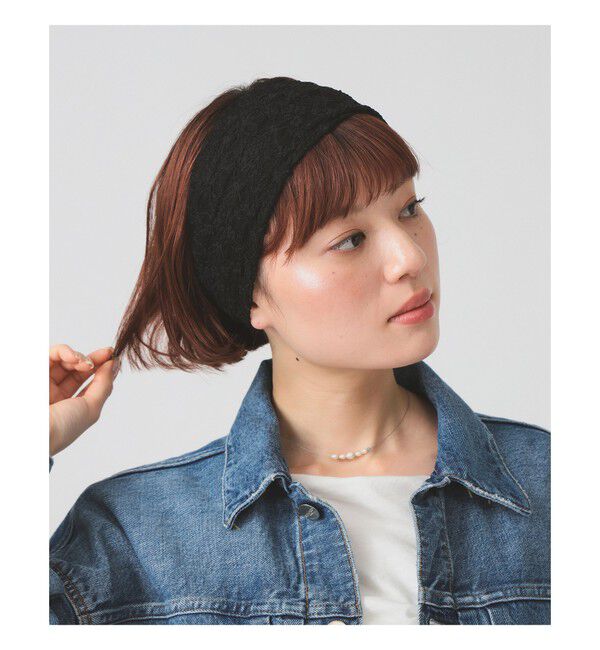 Ray BEAMS 「レース ヘアバンド」|ヘアバンド|BLACK
