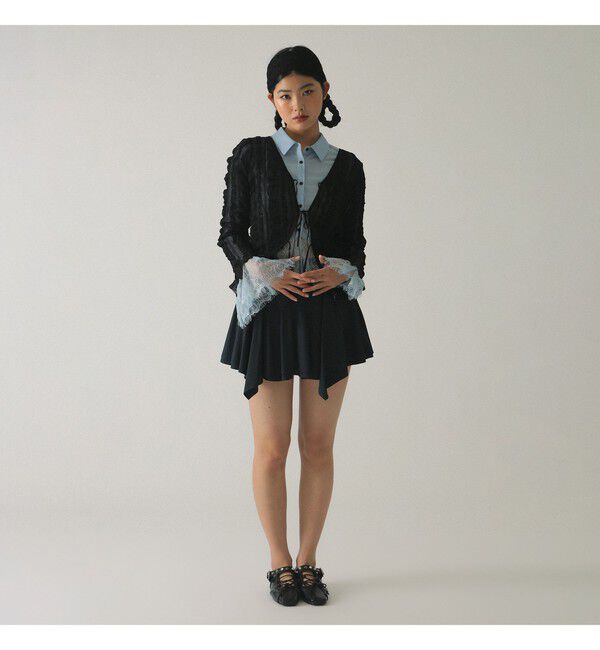 Ray BEAMS 「メッシュ ストライプ カーディガン」|カーディガン|