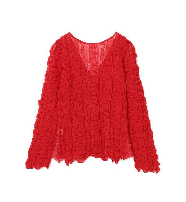 Ray BEAMS 「メッシュ ストライプ カーディガン」|カーディガン|