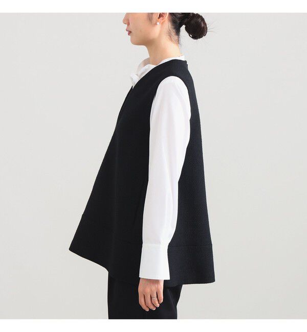 Demi-Luxe BEAMS 「ツイード フレア Vネック ジレ＊」|シャツ・ブラウス|