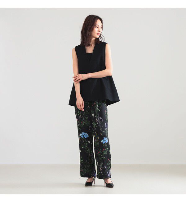 Demi-Luxe BEAMS 「ツイード フレア Vネック ジレ＊」|シャツ・ブラウス|