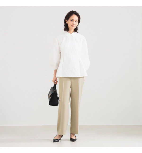 Demi-Luxe BEAMS 「フクレ織り アタッチドカラー ブラウス＊」|シャツ・ブラウス|