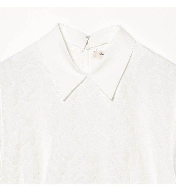 Demi-Luxe BEAMS 「フクレ織り アタッチドカラー ブラウス＊」|シャツ・ブラウス|