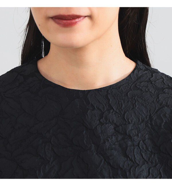 Demi-Luxe BEAMS 「フクレ織り アタッチドカラー ブラウス＊」|シャツ・ブラウス|