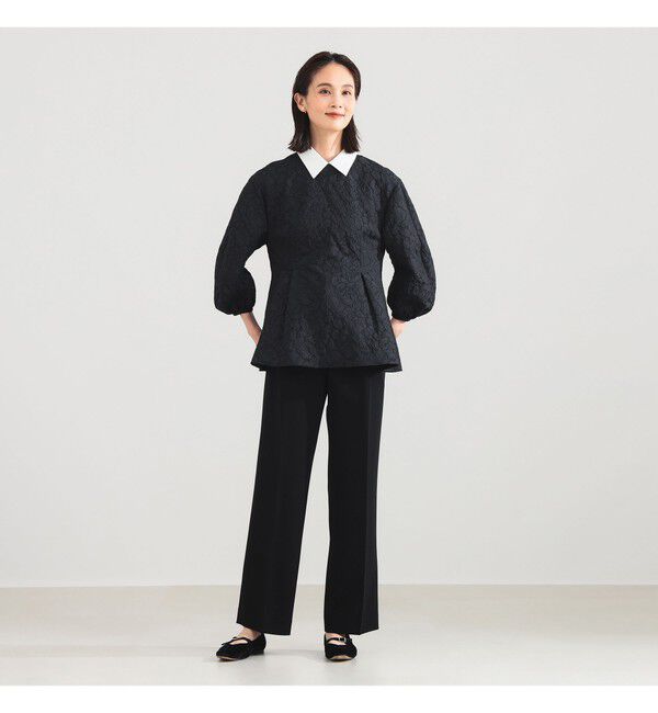 Demi-Luxe BEAMS 「フクレ織り アタッチドカラー ブラウス＊」|シャツ・ブラウス|