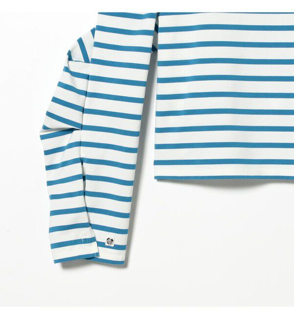 BEAMSBOY「maturely / ボーダー オープン ショルダー ロングスリーブ カットソー」|Tシャツ・カットソー|