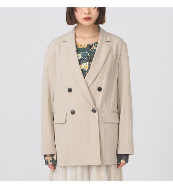 Ray BEAMS 「ソフトクリンクル 4ボタン ダブル ジャケット」|テーラードジャケット|