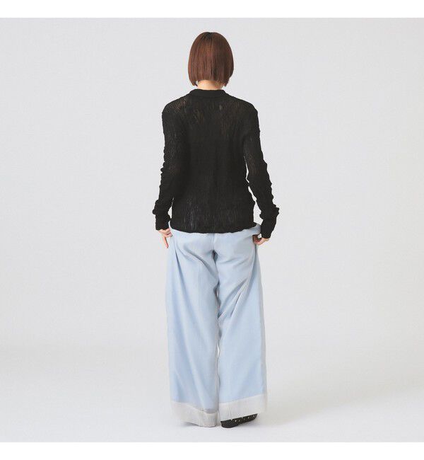 Ray BEAMS 「シアー リブ ニット ポロ カーディガン」|ニット・セーター|