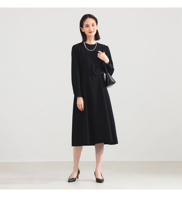 Demi-Luxe BEAMS 「トリアセ ベルテッド ワンピース」|ワンピース|BLACK