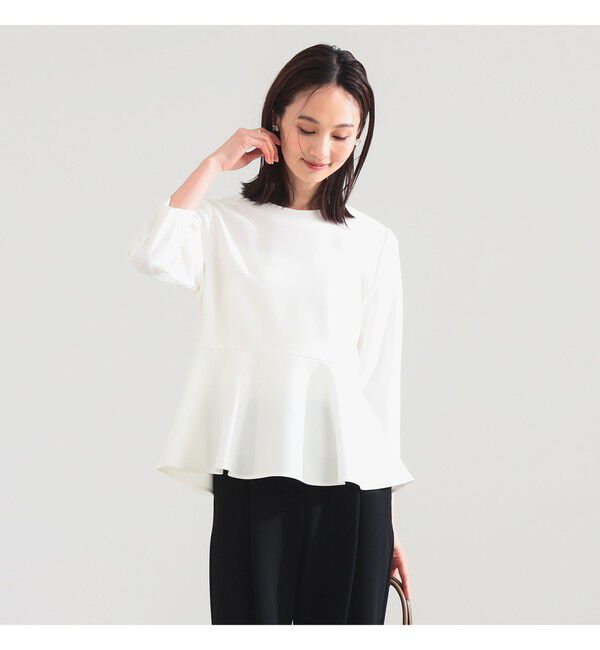 Demi-Luxe BEAMS 「トリアセ ペプラム ブラウス＊」|シャツ・ブラウス|
