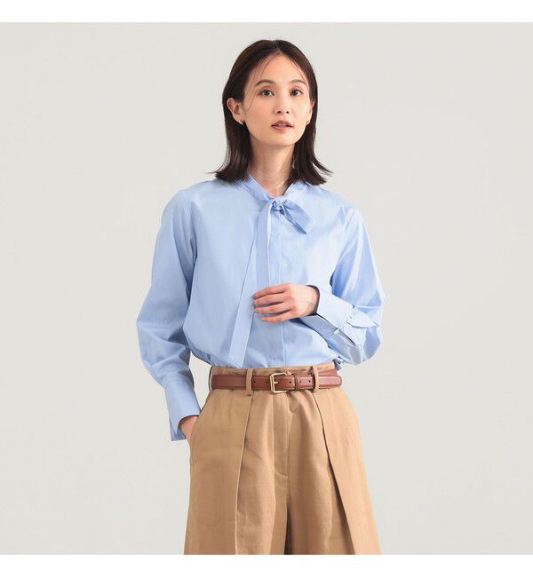 Demi-Luxe BEAMS 「コットン リボンタイ シャツ」|シャツ・ブラウス|