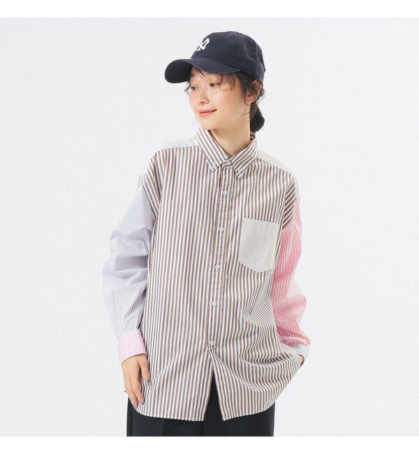 BEAMSBOY「ストライプ クレイジー ボタンダウン ロングスリーブ」|シャツ・ブラウス|