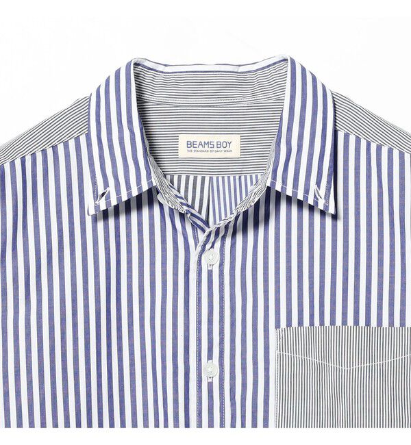 BEAMSBOY「ストライプ クレイジー ボタンダウン ロングスリーブ」|シャツ・ブラウス|