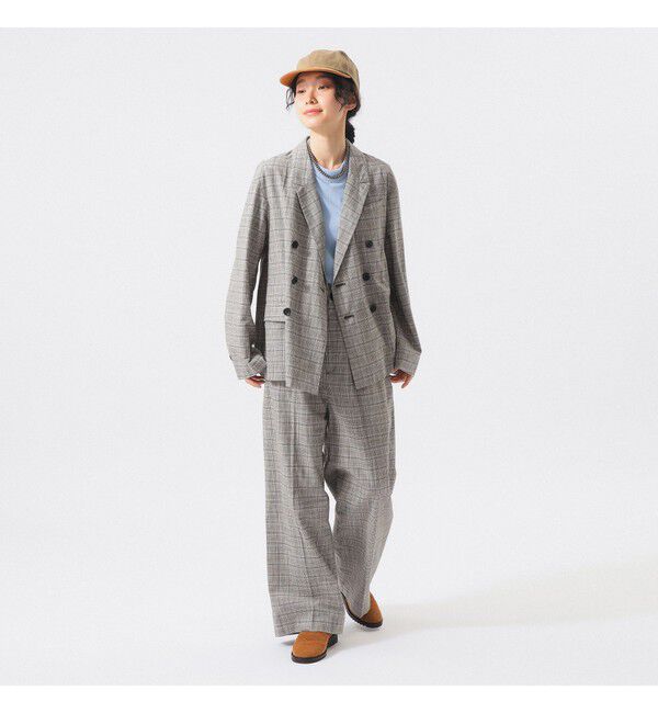 BEAMSBOY「チェック ダブル ジャケット」|テーラードジャケット|