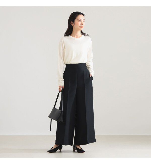 Demi-Luxe BEAMS 「ワイド シルエット パンツ」|チノ|