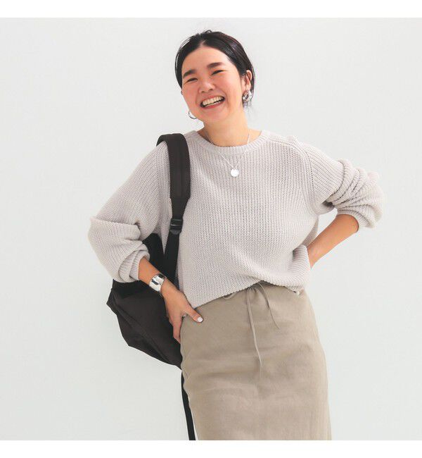 Demi-Luxe BEAMS 「5ゲージ コットン 畦編み プルオーバー」|ニット・セーター|