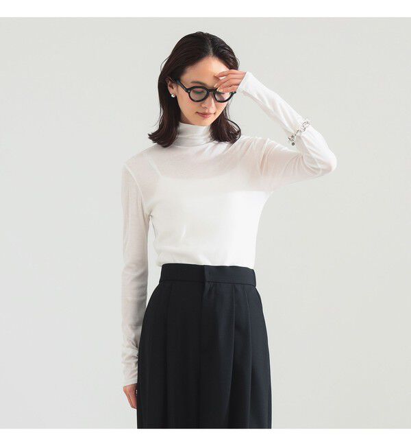 Demi-Luxe BEAMS 「強撚 フライス タートルネック プルオーバー」|Tシャツ・カットソー|WHITE