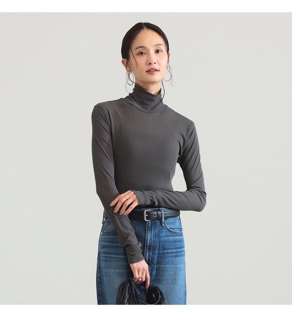 Demi-Luxe BEAMS 「強撚 フライス タートルネック プルオーバー」|Tシャツ・カットソー|KHAKI