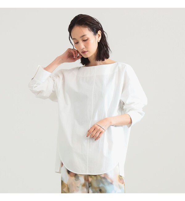 Demi-Luxe BEAMS 「ボートネック シャツ」|シャツ・ブラウス|WHITE