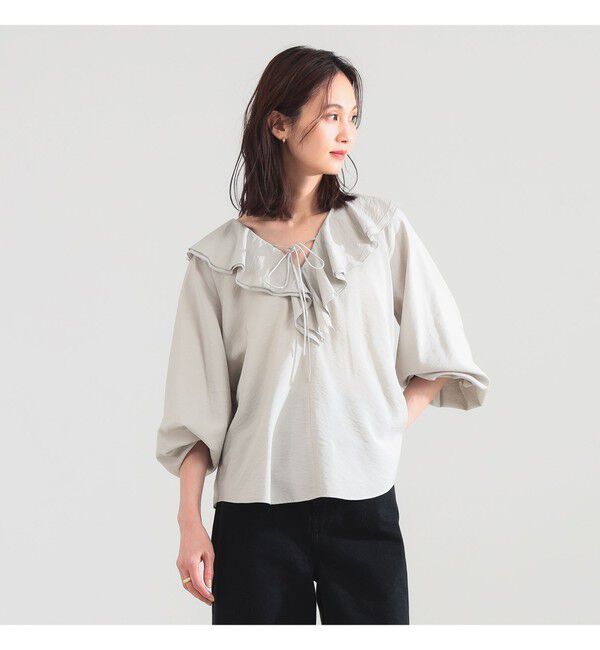 Demi-Luxe BEAMS 「ラッフル ボリューム ブラウス」|シャツ・ブラウス|