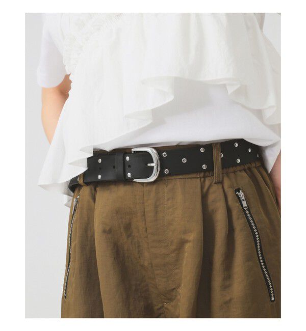 Ray BEAMS 「スタッズ ベルト」|ベルト|BLACK