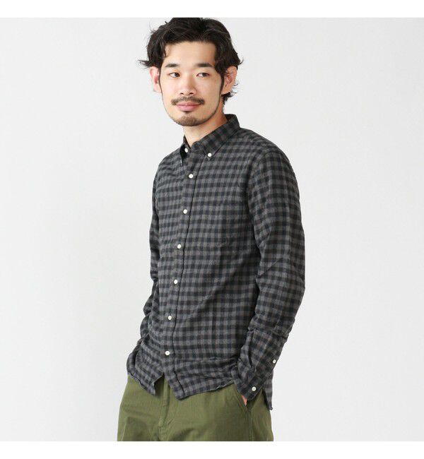 BEAMS PLUS「BEAMS PLUS / シャギーギンガムチェック ボタンダウンシャツ」|シャツ・ブラウス|