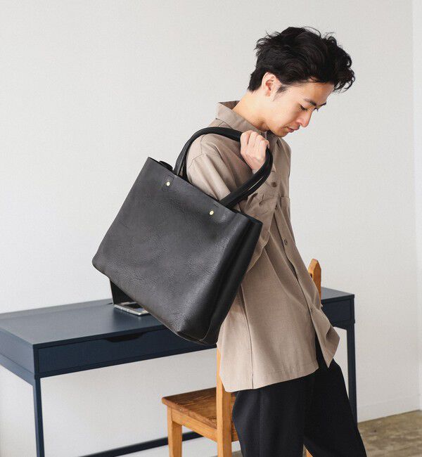 BEAMS「SLOW/ 別注 TOTE」|トートバッグ|BLACK