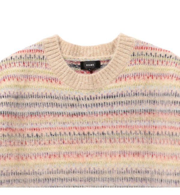 BEAMS「5ゲージ マルチジャガード シャギーニット」|ニット・セーター|