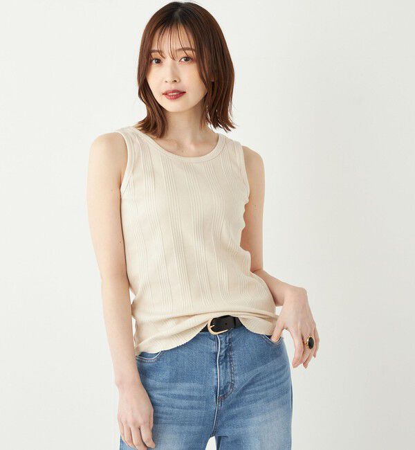 SHIPS Colors 「SHIPS Colors:ランダムテレコ 2WAY タンクトップ◇」|タンクトップ|