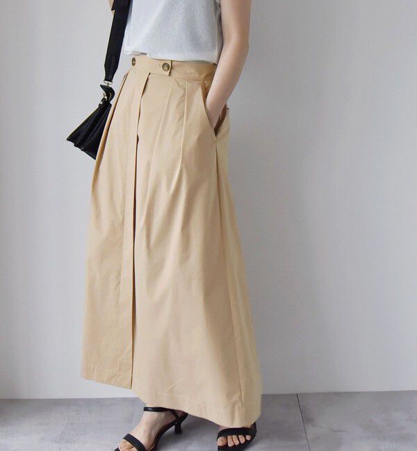 quaranciel「quaranciel:〈洗濯機可能〉タイプライター フロントスリット タック スカート」|スカート|