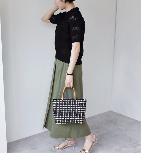 quaranciel「quaranciel:〈洗濯機可能〉タイプライター フロントスリット タック スカート」|スカート|