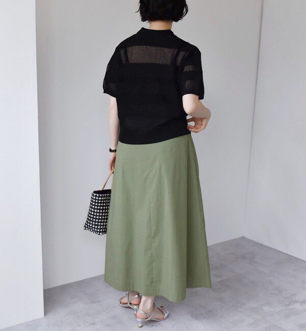 quaranciel「quaranciel:〈洗濯機可能〉タイプライター フロントスリット タック スカート」|スカート|