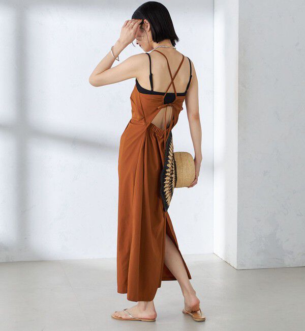 SHIPS for women「〈手洗い可能〉バッククロス キャミ ワンピース」|その他|