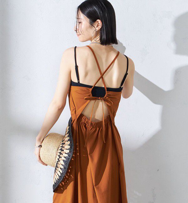 SHIPS for women「〈手洗い可能〉バッククロス キャミ ワンピース」|その他|