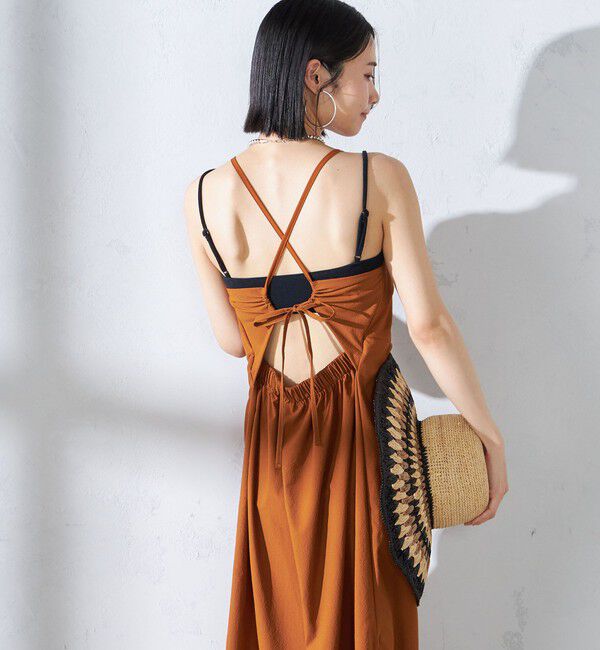 SHIPS for women「〈手洗い可能〉バッククロス キャミ ワンピース」|その他|